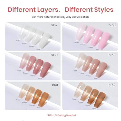 beetles Brown Gel Nail Polish Set Nude Gel Polish Nail Set 6 Colors Sandstorm Collection Peach Brown Natural Manicure Kit Soak Off Uv Led Lamp Needed for Women Gift Diy Home