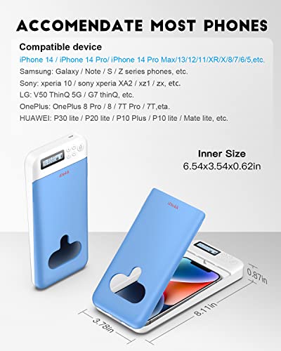 Cell Phone Lock Box with Timer,iPhone Timer Box for Android Sumsung/Google/iPhone 14/13/13 pro/12/11/X/XR/XS/8/ Cell Phone LockBox for Kids/Students/Parents to get More Focused (Organge) with Battery