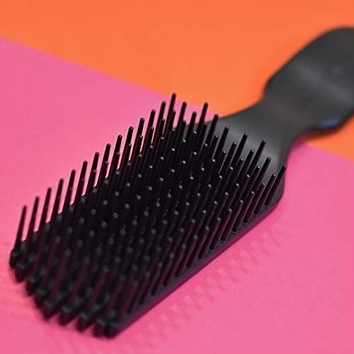 Black Detangler Brush by Felicia Leatherwood - For Kinky, Curly, Wavy 4c or Straight Hair - Tame Your Tangles Smooth Your Coils - Pain Free for All Ages