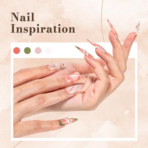 MelodySusie Clear Blooming Gel for Nail Design, Marble Watercolor UV Gel Nail Polish, Spreading Effect Sheer Painting Gel Nail Art Supplies, Nail Salon Manicure at Home for Women, 0.53 Fl Oz