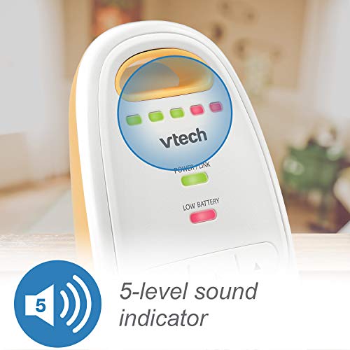 VTech Upgraded Audio Baby Monitor with Rechargeable Battery, Long Range, and Crystal-Clear Sound
