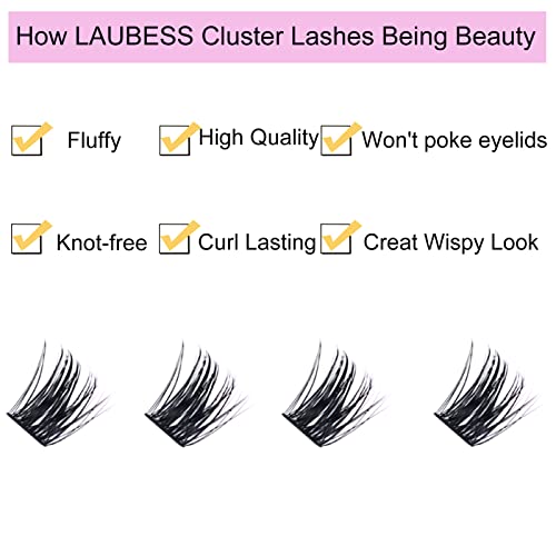 Eyelash Extension Kit Lash Clusters Kit Lash Bond and Seal Waterproof Lash Tweezers Individual Lashes Kit DIY Lash Extension Kit Eyelash Glue Remover Brush (Set 30D/40D-0.07C-9-16Mix)