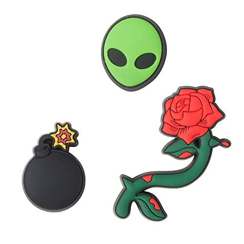 Crocs unisex adult Jibbitz 3-pack | Jibbitz for Crocs Shoe Charms, Bomb Alien, Small US