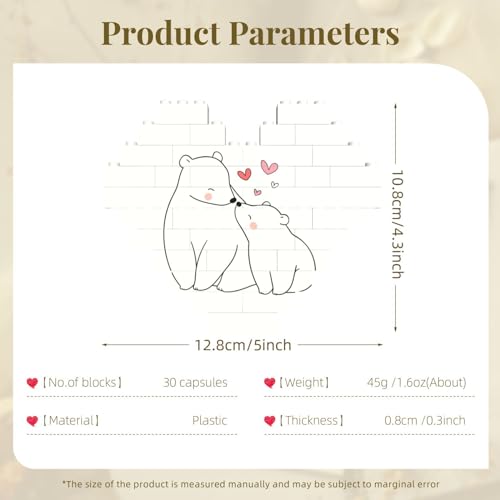 Eburffo Puzzle Jigsaw Puzzles Valentines Day Building Brick Blocks Heart Shaped Ornament Love Tree Couples for Girlfriend Boyfriend