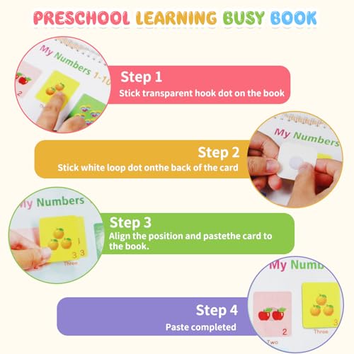 Busy Book for Toddlers, Montessori Toys for 2 3 4 5 6 Years Old Kids Preschool Learning Activities with 32 Themes, Educational Autism Sensory Travel Toys Christmas Birthdays Gifts for Boys Girls