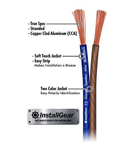 InstallGear 12 Gauge AWG 30ft Speaker Wire True Spec and Soft Touch Cable - Speaker Wire 12 Gauge - Red/Black (Great Use for Car Speakers Stereos, Home Theater Speakers, Surround Sound, Radio)