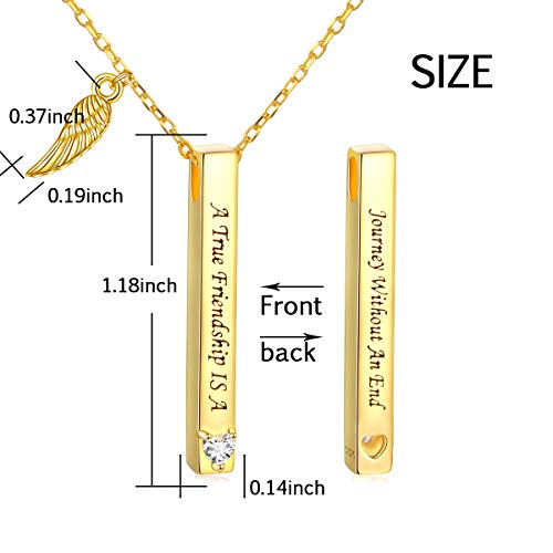 Ladytree Wolf Moon Necklace 925 Sterling Silver Pendant Jewelry for Men Women