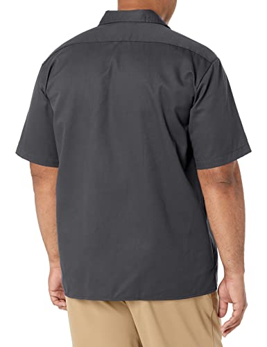 Dickies Men's Big & Tall Short Sleeve Work Shirt, Black