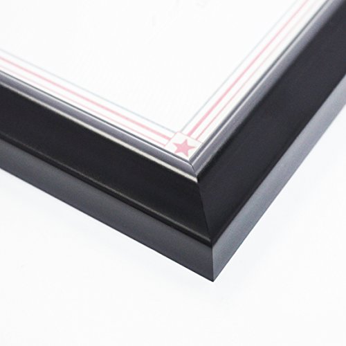 PETAFLOP 8.5x11 Certificate Frame, Black Picture Diploma Degree Document Frames with Real Glass Front, Wall or Tabletop Vertically or Horizontally Display, 4 Pack