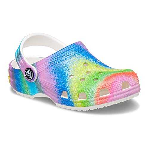Crocs Classic Tie Dye Clogs (Little Big Kid), Multi Spray, 5 US Unisex