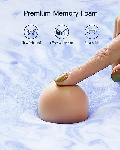 PERLECARE 2 Inch Memory Foam Mattress Topper Twin, Cooling Gel Infused Mattress Pad, Ventilated Bed Topper for Pressure Relief Back Pain, CertiPUR-US Certified, Purple