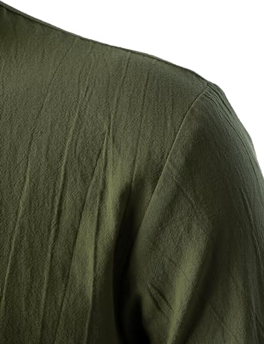 ZEROYAA Men's Medieval Vintage Long Sleeve Lace Up Shirt Renaissance Costume for Halloween Viking Pirate Cosplay ZHCL60-White Medium
