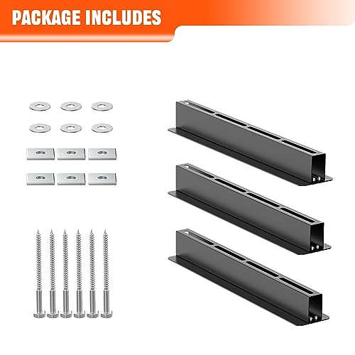 TORACK Garage 16" Studs Ceiling Bin Storage Rack, Overhead Tote Storage Rail System Heavy Duty Adjustable Tote Slide Garage Storage System(for 2 Bins, Bins are not included)