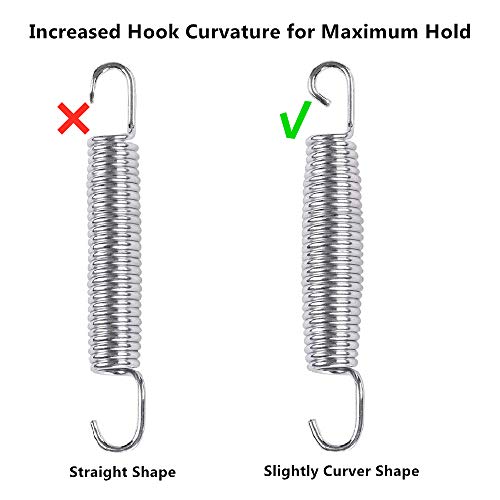 5.5 Inch Trampoline Springs Heavy Duty Stainless Steel Replacement Spring, Set of 16