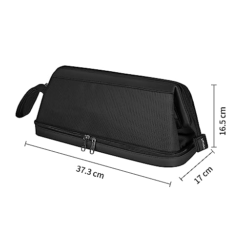 SITHON Travel Case Compatible with Airwrap/Shark FlexStyle SpeedStyle, Water Resistant Double Layer Storage Carrying Organizer Bag w/Widely Opening for Dyson Supersonic (Bag Only) (Black)