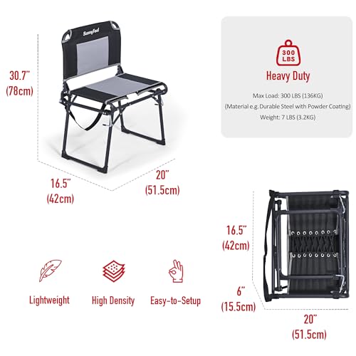 SUNNYFEEL Oversized Stadium Seat for Bleachers with Back Support Extra Wide, Bleacher Stadium Seats Chairs with Backs Portable Bleachers Seat with Hook for Sports Events Baseball Soccer Benches