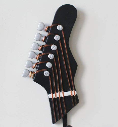 EDOBLUE Creative Cloth Hook Iron Hooks Shabby Chic Guitar Shaped Clothes Hanger Decorative Hooks Resin Hook (Guitars)