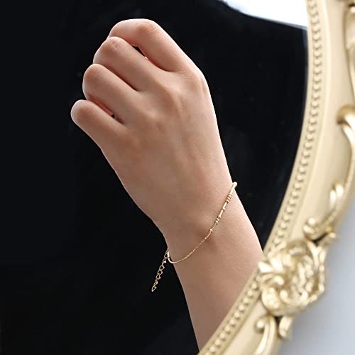 JoycuFF Blessed Morse Code Bracelets for Women Mother Daughter Friend Inspirational Motivational Encouragement Stianless Steel Jewelry Gifts Silver Bracelet