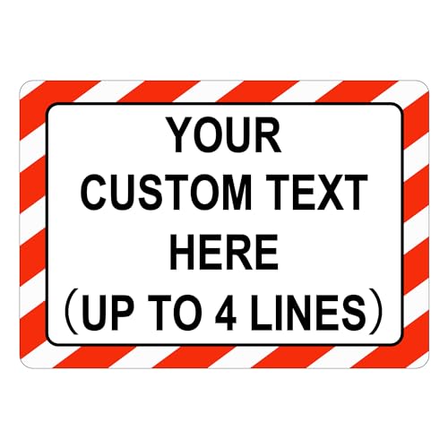 Custom Sign Outdoor 10x7 Inches, Make Your Own Metal Sign Customized for Outside, Weatherproof and Durable, .040 Aluminum(Horizontal)