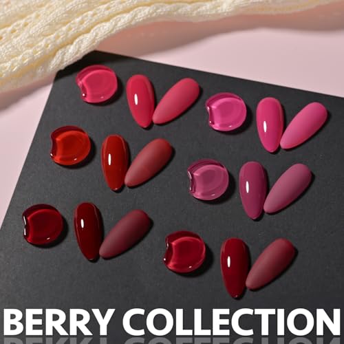 GAOY Pastel Gel Nail Polish Set of 6 Colors Pink Green Blue Gel Polish Kit for Salon Gel Manicure and Nail Art DIY at Home, Gift for Women