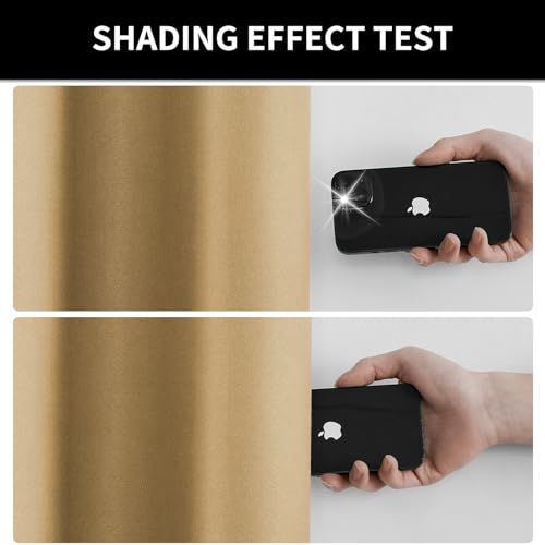 Joydeco Blackout Curtains for Bedroom 72 inch Length,Back Tab/Rod Pocket 100% Blackout Living Room Drapes, Textured Thermal Insulated Blackout Curtains 2 Panels Set,52" W x 72" L,Black