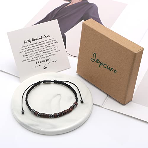 JoycuFF Follow Your Arrow Morse Code Bracelets for Women Men Daughter Son Sister Friends Classmates Birthday Christmas Graduation Jewelry Gifts Cord Wrap Wood Beads Bracelets