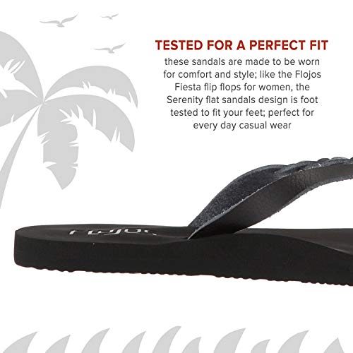 FLOJOS Women's Serenity Flip-Flop, Champagne, 5