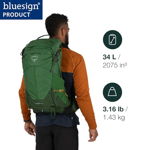 Osprey Stratos 24L Men's Hiking Backpack, Cetacean Blue
