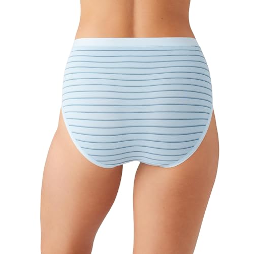 Wacoal Women's Understated Cotton Brief Panty, Orchid Petal Stripe, Medium