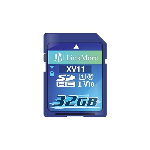 LinkMore XV11 SDHC Card 32GB Compatible with Camera, PC, UHS-I, U1, V10, Class 10, Read Speed Up to 96 MB/s, Write Speed Up to 25MB/s