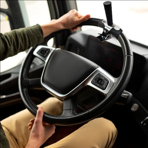 QUICK-KNOB Steering Wheel Spinner Single Pin - Adaptive Driving Equipment - Quick-Release and Bearingless for a Long Life - Ideal for Truck Drivers - Universal Easy Install - Single Pin Model
