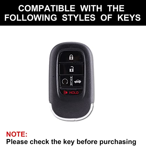 SK CUSTOM Black TPU Gold Edge Smart Key Fob Case Protective Cover Compatible with 2022 2023 Honda Civic Accord HR-V CR-V Pilot Sport SI EX EX-L Touring Keyless Car Remote Accessory