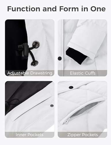 wantdo Ladies Puffer Jackets Heavy Puffy Coats Warm Coats For Winter (Black Small)