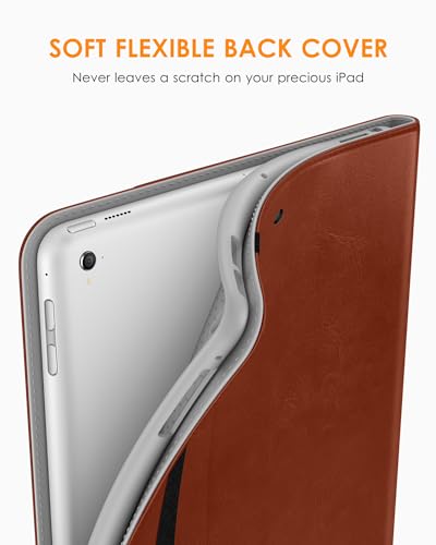 DTTO for iPad 9.7 Inch 5th/6th Generation 2018/2017 Case with Apple Pencil Holder, Premium Leather Folio Stand Cover Case for Apple iPad 9.7 inch, Also Fit iPad Pro 9.7/Air 2/Air - Blossom