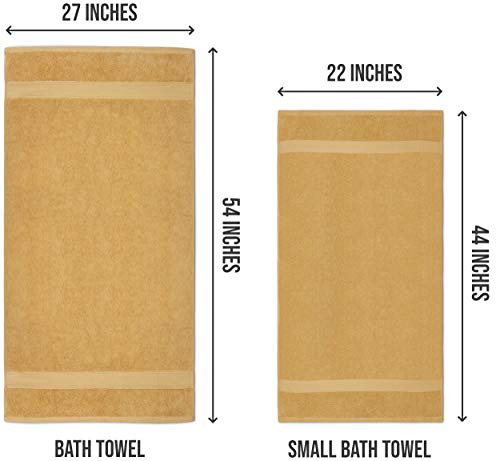 Utopia Towels 6 Pack Medium Bath Towel Set, 100% Ring Spun Cotton (24 x 48 Inches) Medium Lightweight and Highly Absorbent Quick Drying Towels, Premium Towels for Hotel, Spa and Bathroom (Beige)