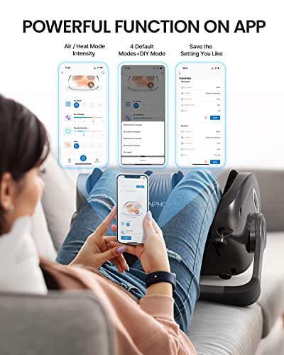 RENPHO Foot Massager with Heat, Foot and Calf Massager for Athletes Foot Care, Deep Kneading Foot Massage for Feet/Ankle/Calf/Leg, Fits Up to Feet Size 14 Men, Christmas Gift for Her, Father, Mother