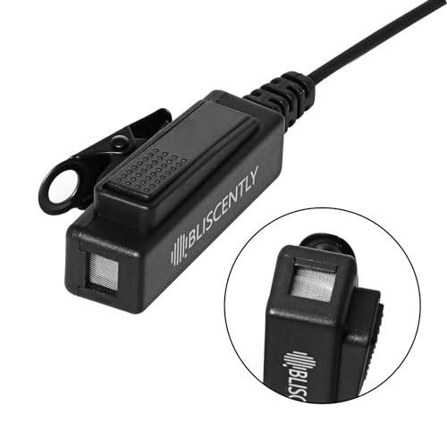 10PCS Walkie-Talkie-Compatible 2-Pin Earpiece with Mic, Covert Air Tube Design, Big PPT Compatible for CP185, CP200, CP200D, RDM2070D, BPR40, Black, Ideal for Professional Communication