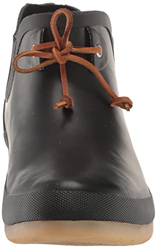 Chooka Womens Classic Tie Bootie Chelsea Rain, Black, 6 US