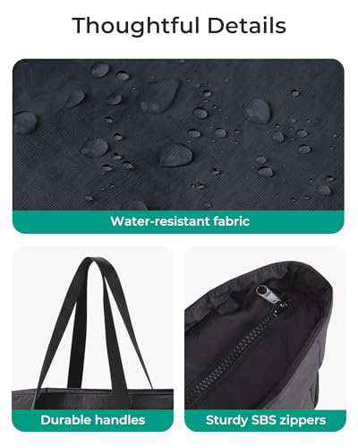 BAGSMART Tote Bag for Women with Zipper, Gym tote with Compartments, Work Tote Nurse Dance Yoga Bag for Travel