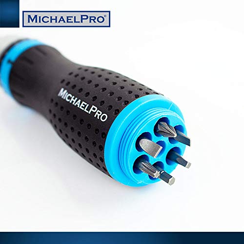 MichaelPro MP002001 Set of 19-in-1 Interchangeable Multi Bit Ratchet Screwdriver Set, All-In-One Multi Screwdriver comes with a Built-In Handle Storage Perfect for Home and Industrial Usage