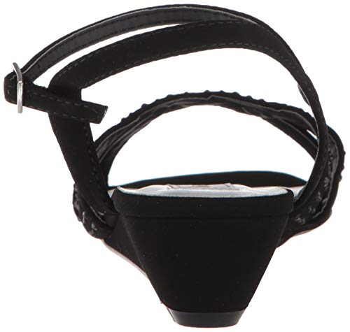 Touch Ups Women's Lena Wedge Sandal, Black, 8.5
