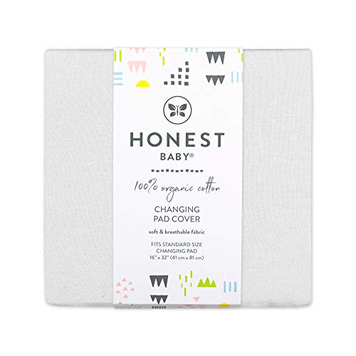 HonestBaby Girls Organic Cotton Changing Pad Cover, Flower Power, One Size