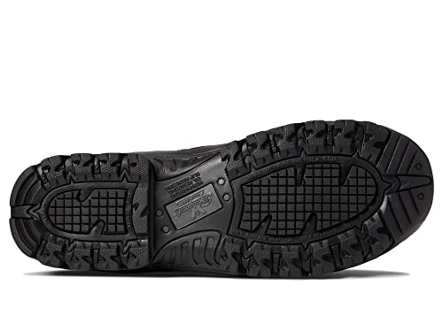 Thorogood Deuce 6” Waterproof Side-Zip Black Tactical Boots for Men and Women with Composite Safety Toe, Full-Grain Leather, and Slip-Resistant Outsole; BBP & EH Rated, Black - 7 M US