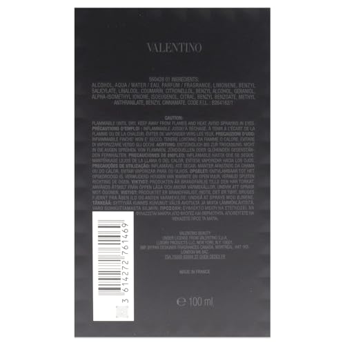 Valentino Uomo Born in Roma for Men 3.4 oz Eau de Toilette Spray