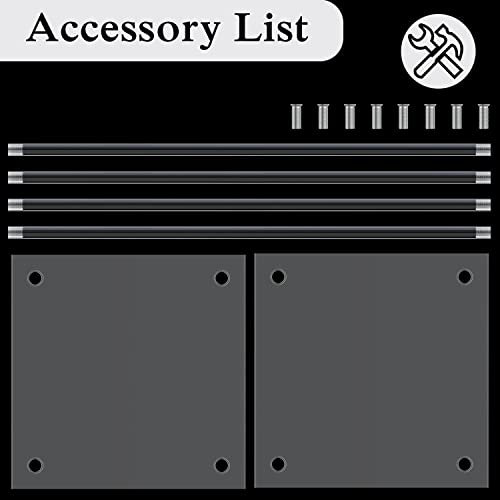 Nalwort Acrylic Clear Vase, 2 Pcs, 15.7 inches, Rectangular, for Wedding Centerpieces and Home Decoration