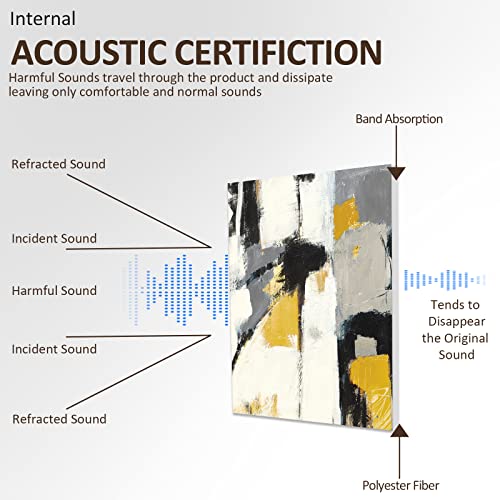 BUBOS 8 Pack Art Acoustic Panels,Self adhesive Sound Proof Foam Panels Soundproof Wall Panels,48X32Inches Acoustic Wall Panels,Decorative Sound Absorbing Panels for Home & Office