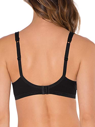 Fruit of the Loom Women's Cotton Stretch Extreme Comfort Bra, Purple Velvet/Blushing/Black
