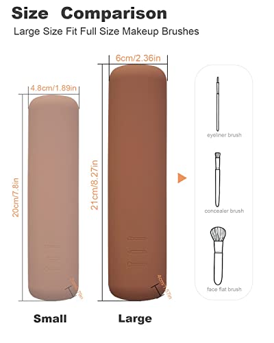 CORNERIA Travel Makeup Brush Case with Magnets lock, Portable Makeup Brush Cosmetic Holder, Soft and Comfortable Makeup Brush Organizer, Fashionable and Beautiful Cosmetic Brush Bag