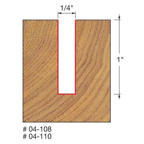 1/4" (Dia.) Double Flute Straight Bit
