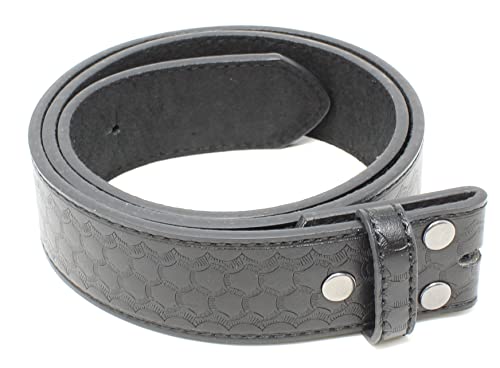 BC Belts Leather Belt Strap with Dragon Scale Embossed Pattern 1.5" Wide with Snaps (Brown-XS)
